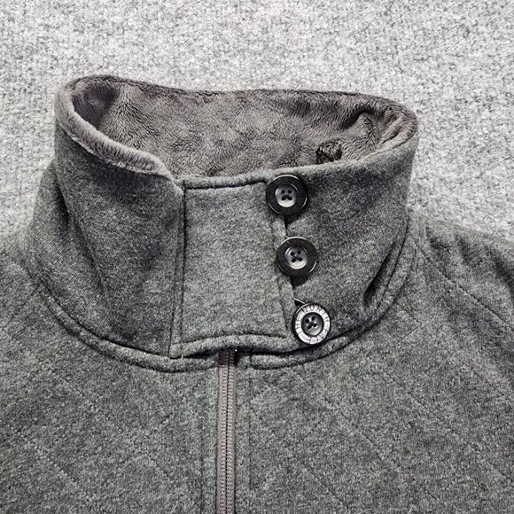 The North Face Womens M Caroluna Jacket-Plush Fleece Quilt Lined Heather Gray - Picture 4 of 12